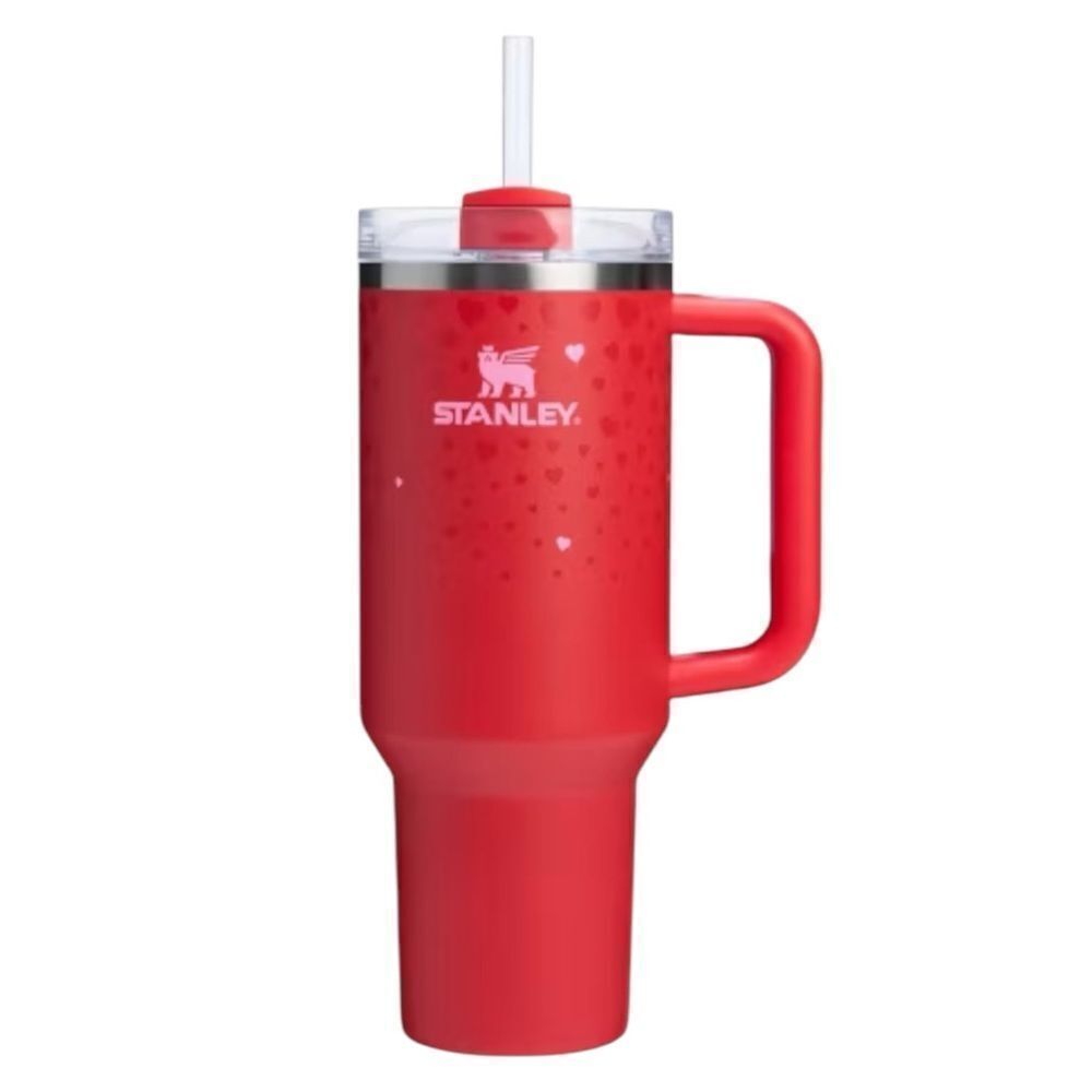 Stanley Valentine 40 Oz. Stainless Steel H2.0 Flowstate Quencher Tumbler Red NWT